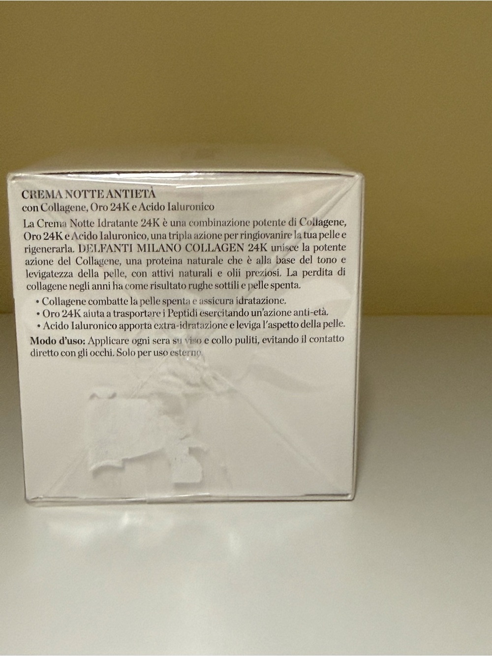 Delfanti Milano Collagen 24K Anti-Aging Night Cream - Gold Italy New Sealed - Picture 5 of 5